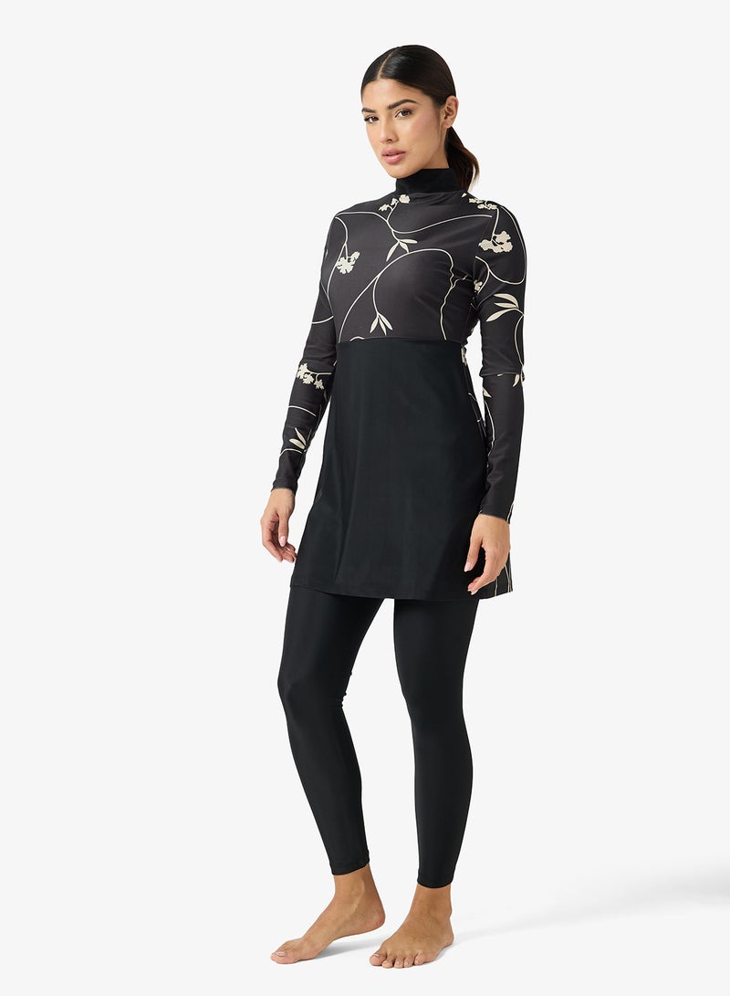 خزانة طقم بوركيني سباحة بطبعة - Image 5